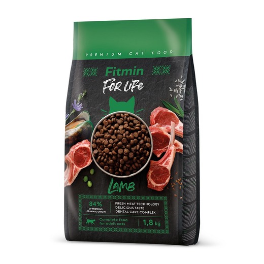 FITMIN FOR LIFE Kompletní jehněčí krmivo pro kočky