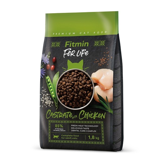 FITMIN FOR LIFE Kompletní kuřecí krmivo pro kastrované kočky